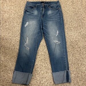1822 Denim Blue Distressed Jeans